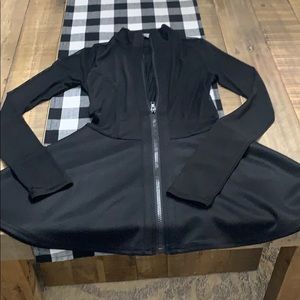 Sheer mesh zip up jacket